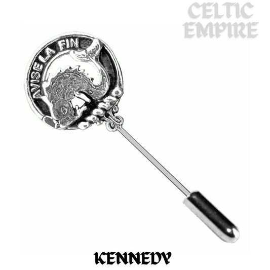 Kennedy Family Clan Crest Stick or Cravat pin, Sterling Silver
