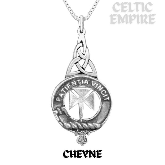 Cheyne Family Clan Crest Interlace Drop Pendant