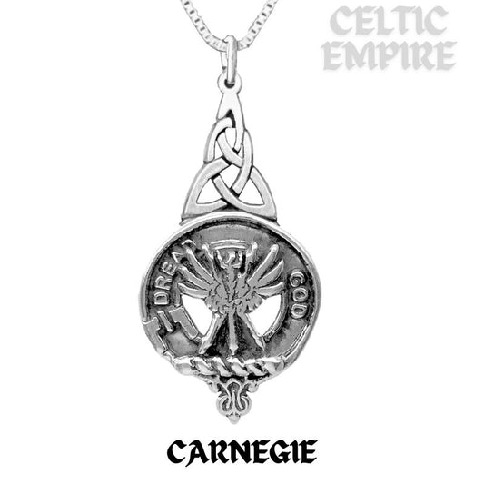 Carnegie Family Clan Crest Interlace Drop Pendant
