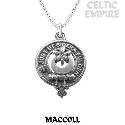 MacColl Family Clan Crest Scottish Pendant