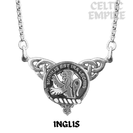 Inglis Family Clan Crest Double Drop Pendant
