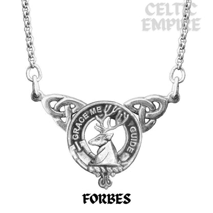 Forbes Family Clan Crest Double Drop Pendant