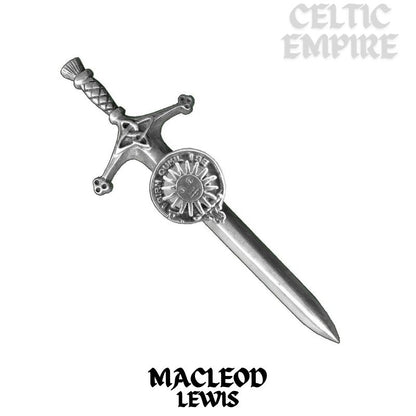 MacLeod (Lewis) Family Clan Crest Kilt Pin, Scottish Pin