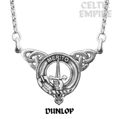 Dunlop Family Clan Crest Double Drop Pendant