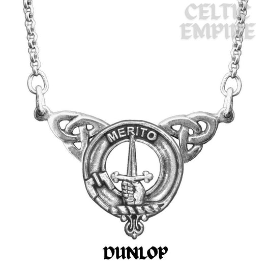 Dunlop Family Clan Crest Double Drop Pendant