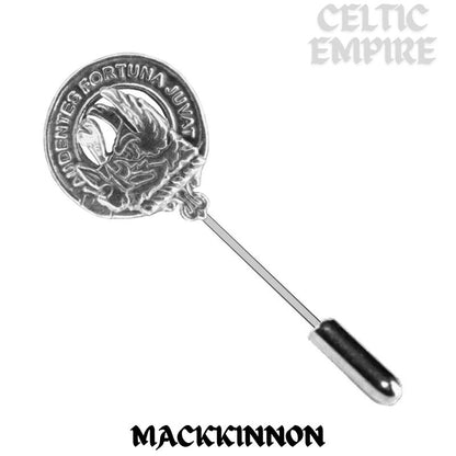 MacKinnon Family Clan Crest Stick or Cravat pin, Sterling Silver