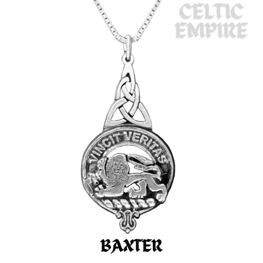 Baxter Family Clan Crest Interlace Drop Pendant