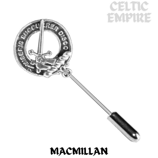 MacMillan Family Clan Crest Stick or Cravat pin, Sterling Silver