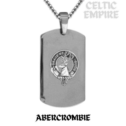Abercrombie Scottish Family Clan Crest Stainless Steel Dog Tag