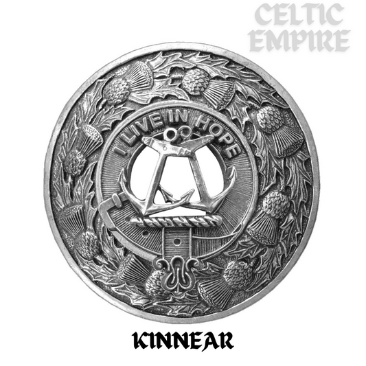 Kinnear Family Clan Badge Scottish Plaid Brooch