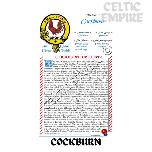Cockburn Scottish Family Clan History