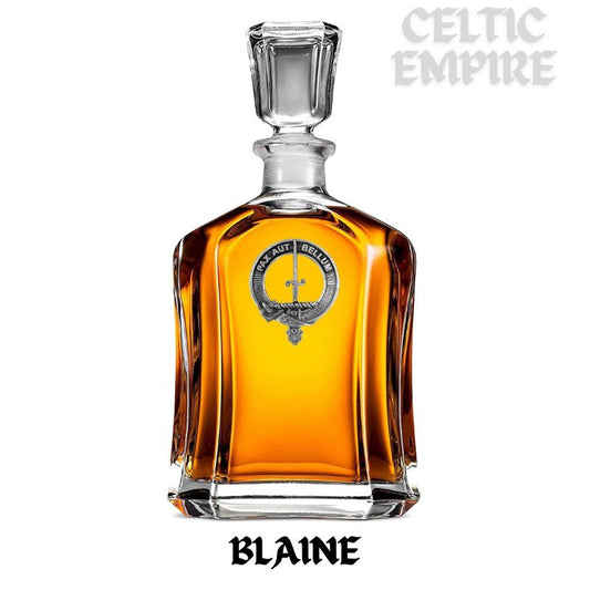 Blaine Family Clan Crest Badge Skye Decanter