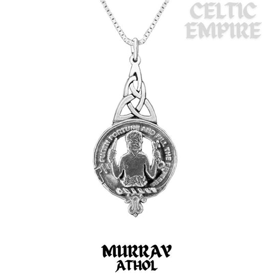 Murray Athol Family Clan Crest Interlace Drop Pendant