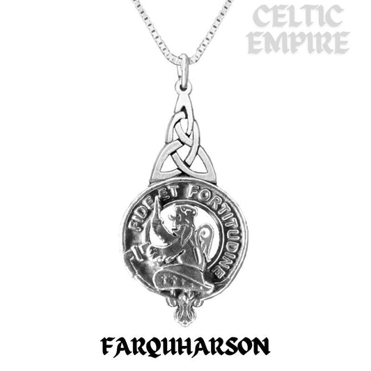 Farquharson Family Clan Crest Interlace Drop Pendant