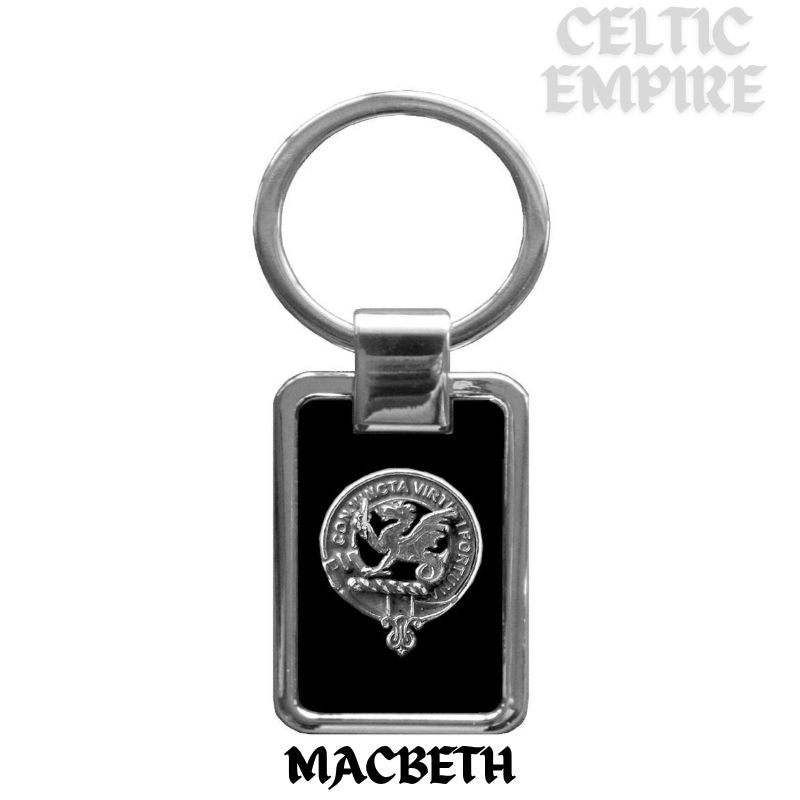 MacBeth Family Clan Black Stainless Key Ring