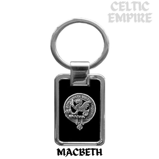 MacBeth Family Clan Black Stainless Key Ring