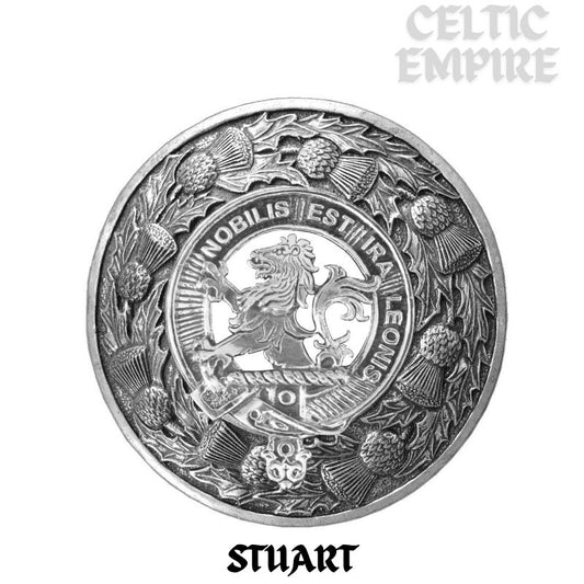 Stuart Family Clan Badge Scottish Plaid Brooch