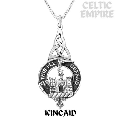 Kincaid Family Clan Crest Interlace Drop Pendant