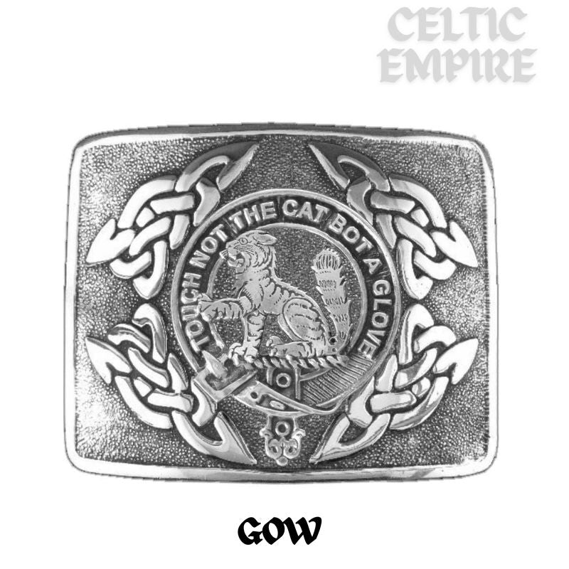 Gow Family Clan Crest Interlace Kilt Belt Buckle