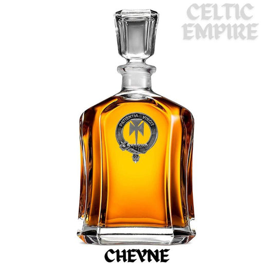 Cheyne Family Clan Crest Badge Whiskey Decanter