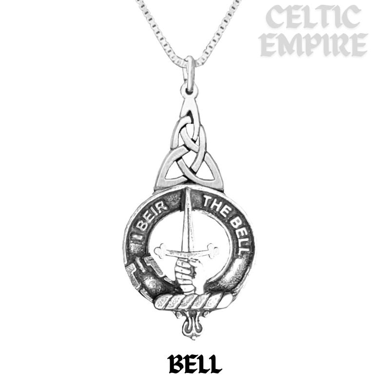 Bell Family Clan Crest Interlace Drop Pendant