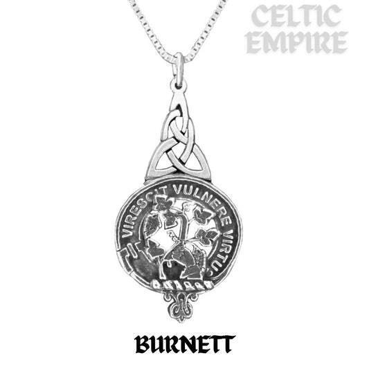 Burnett Family Clan Crest Interlace Drop Pendant