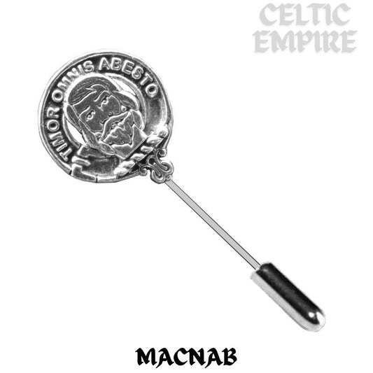MacNab Family Clan Crest Stick or Cravat pin, Sterling Silver