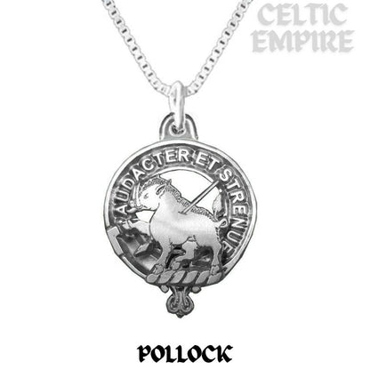 Pollock Family Clan Crest Scottish Pendant