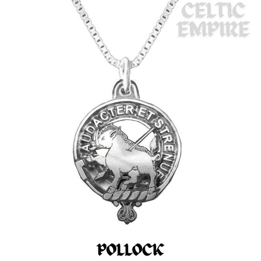 Pollock Family Clan Crest Scottish Pendant