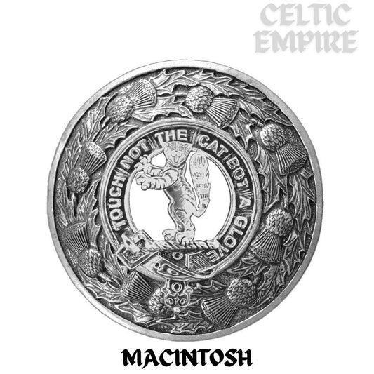 MacIntosh Family Clan Badge Scottish Plaid Brooch