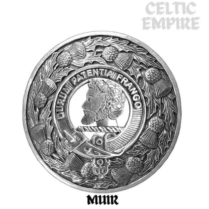 Muir Family Clan Badge Scottish Plaid Brooch