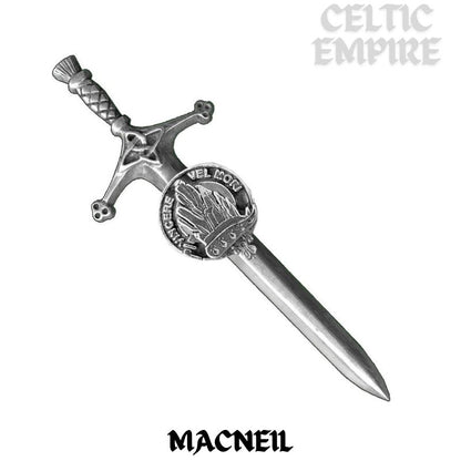 MacNeill Barra Family Clan Crest Kilt Pin, Scottish Pin