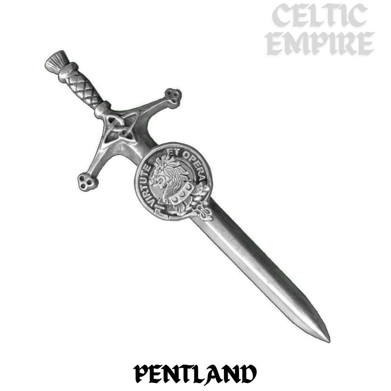 Pentland Family Clan Crest Kilt Pin, Scottish Pin
