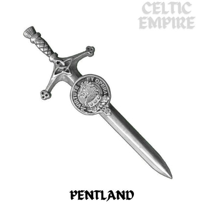 Pentland Family Clan Crest Kilt Pin, Scottish Pin