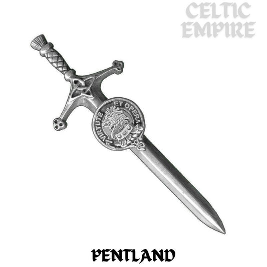 Pentland Family Clan Crest Kilt Pin, Scottish Pin