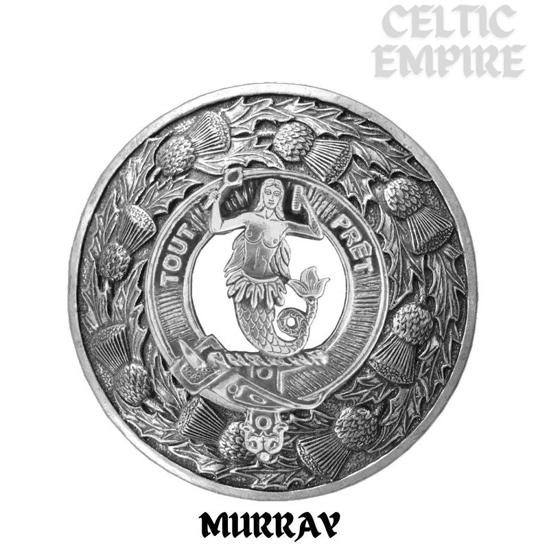 Murray (Mermaid) Family Clan Badge Scottish Plaid Brooch