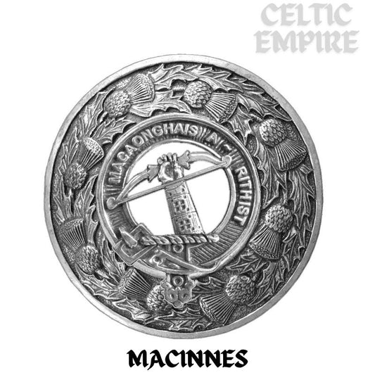 MacInnes Family Clan Badge Scottish Plaid Brooch