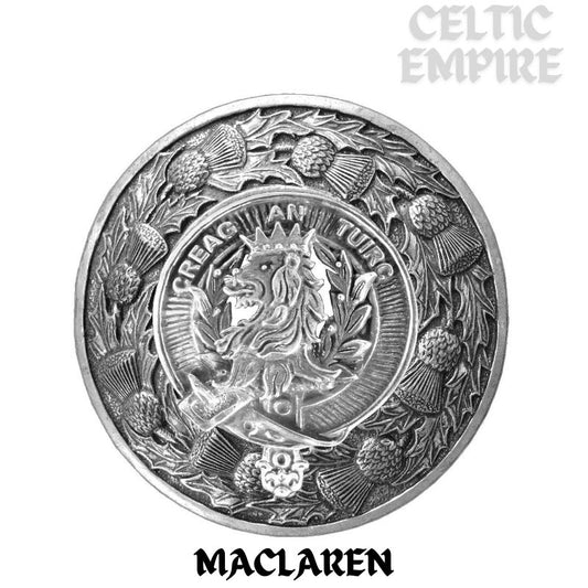 MacLaren Family Clan Badge Scottish Plaid Brooch