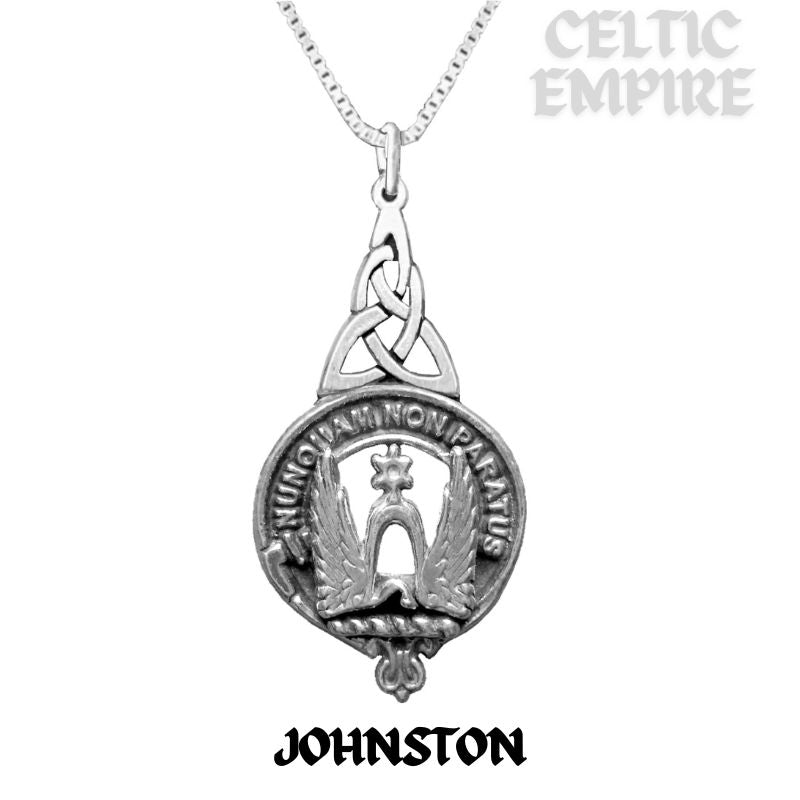 Johnston Family Clan Crest Interlace Drop Pendant