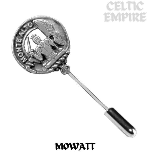 Mowatt Family Clan Crest Stick or Cravat pin, Sterling Silver