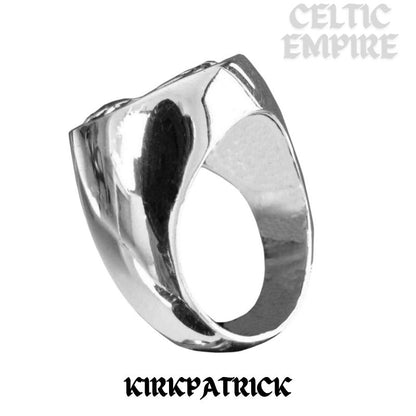 Kirkpatrick Scottish Family Clan Crest Ring Sterling Silver and Karat Gold