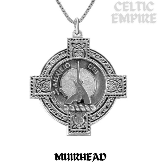 Muirhead Family Clan Crest Celtic Cross Pendant Scottish