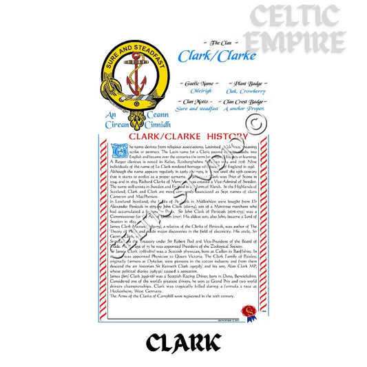Clark Scottish Family Clan History