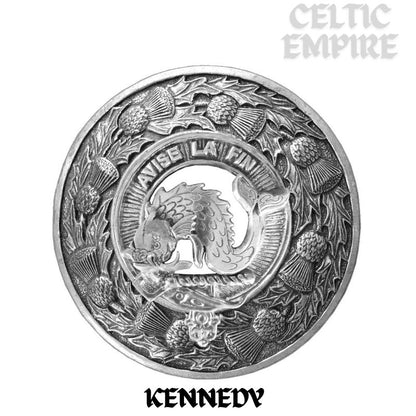 Kennedy Family Clan Badge Scottish Plaid Brooch
