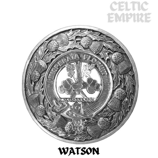 Watson Family Clan Badge Scottish Plaid Brooch