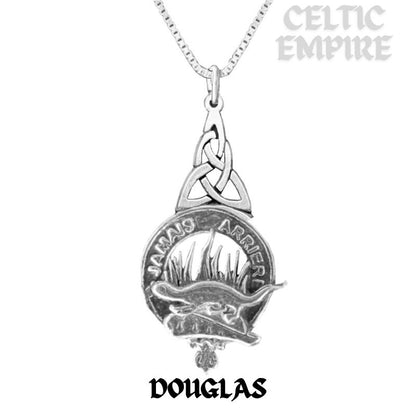 Douglas Family Clan Crest Interlace Drop Pendant