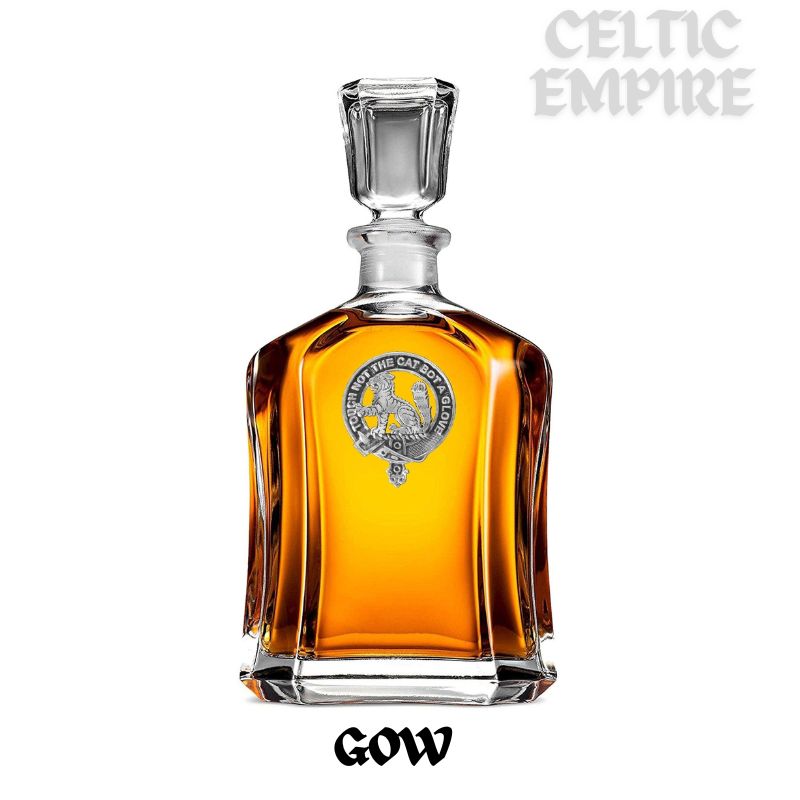 Gow Family Clan Crest Badge Whiskey Decanter