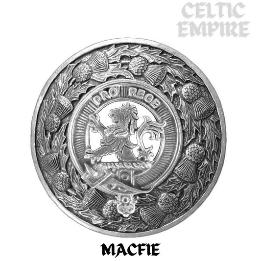 MacFie Family Clan Badge Scottish Plaid Brooch