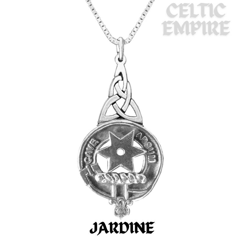 Jardine Family Clan Crest Interlace Drop Pendant