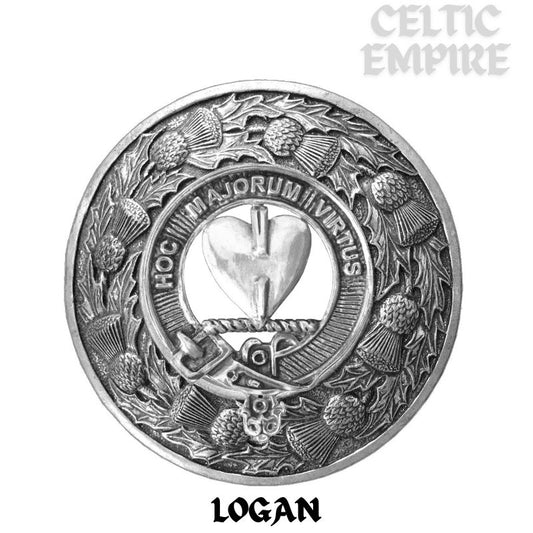 Logan Family Clan Badge Scottish Plaid Brooch